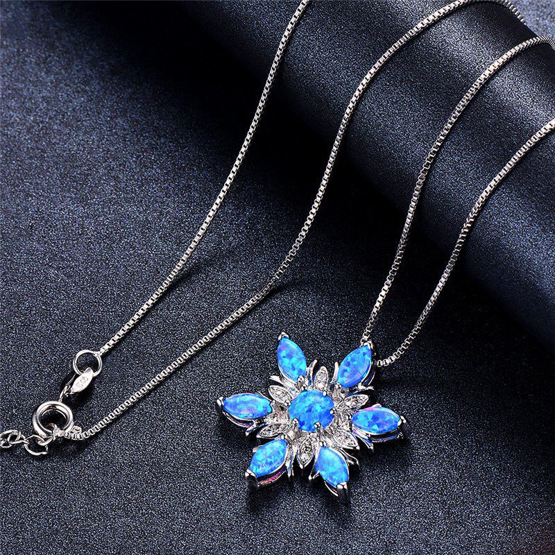 Azure Snowflake Necklace