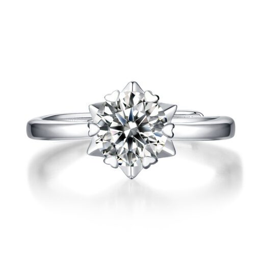 Moissanite Crystal Ring