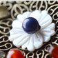 Crimson Gold Flower Necklace