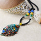 Double Feather Jade Stone Necklace