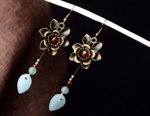 Golden Pixie Flower Earrings