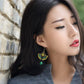 Lime Peacock Earrings