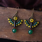 Lime Peacock Earrings