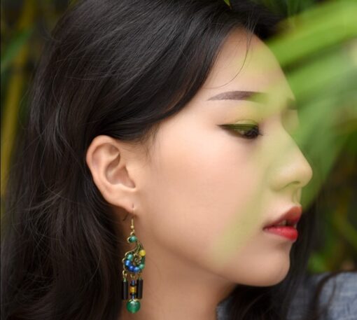 Peacock Curve Earrings