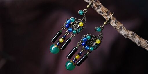 Peacock Curve Earrings