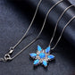 Azure Snowflake Necklace