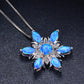 Azure Snowflake Necklace