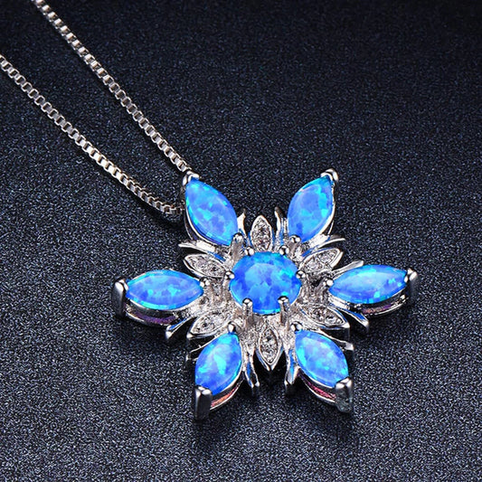 Crystal Clear Snowflake Necklace