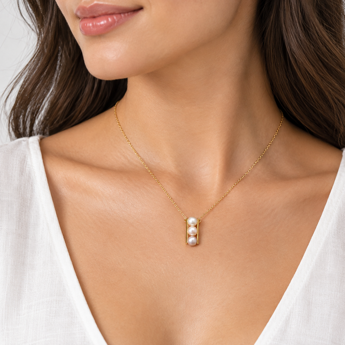 Cradle Trio Gold Necklace