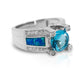 Electric Blue Dragon Ring