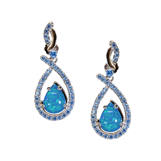 Sodalite Teardrop Stud Earrings