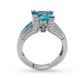 Electric Blue Dragon Ring