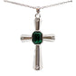 Onyx Cross Swarovski Necklace.