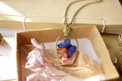 Peony and Butterfly Charm