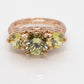 Olive Green Petels Ring