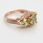 Olive Green Petels Ring