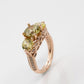 Olive Green Petels Ring