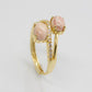 Swirling Cherry Blossom Yellow Gold Ring