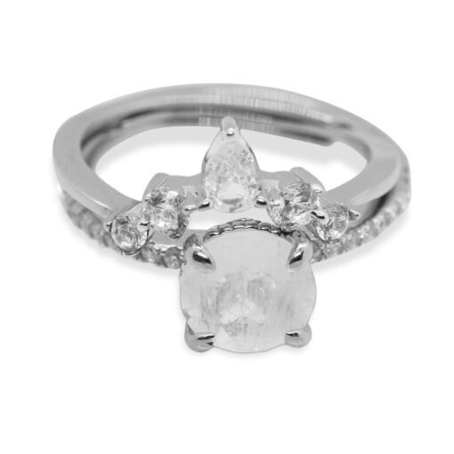 Silver Crown Ring Set