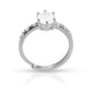 Oval Moon Stone Silver Ring