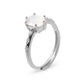 Oval Moon Stone Silver Ring