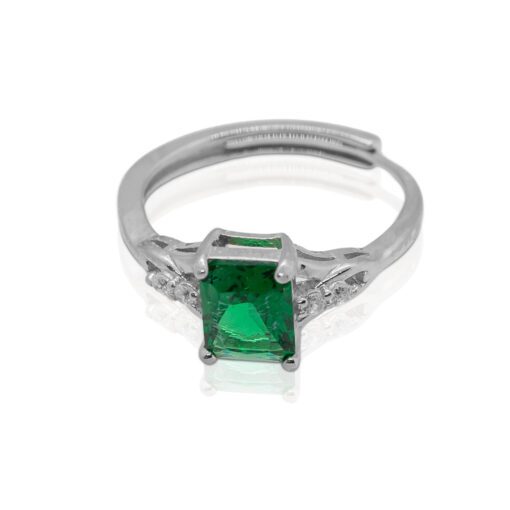 Green Emerald Explosion Ring