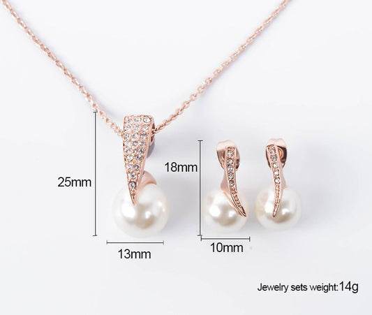 Blush Gold Necklace Set